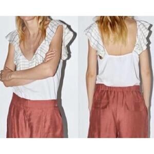 NWT Zara Plaid Flutter Accent Tank